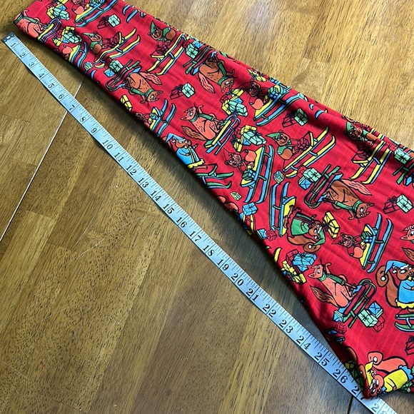 LEGGINGS TC2 Tall Curvy 2 LulaRoe Novelty Print NEW ANIMAL Dog Fox Cat Skiing - Picture 4 of 7